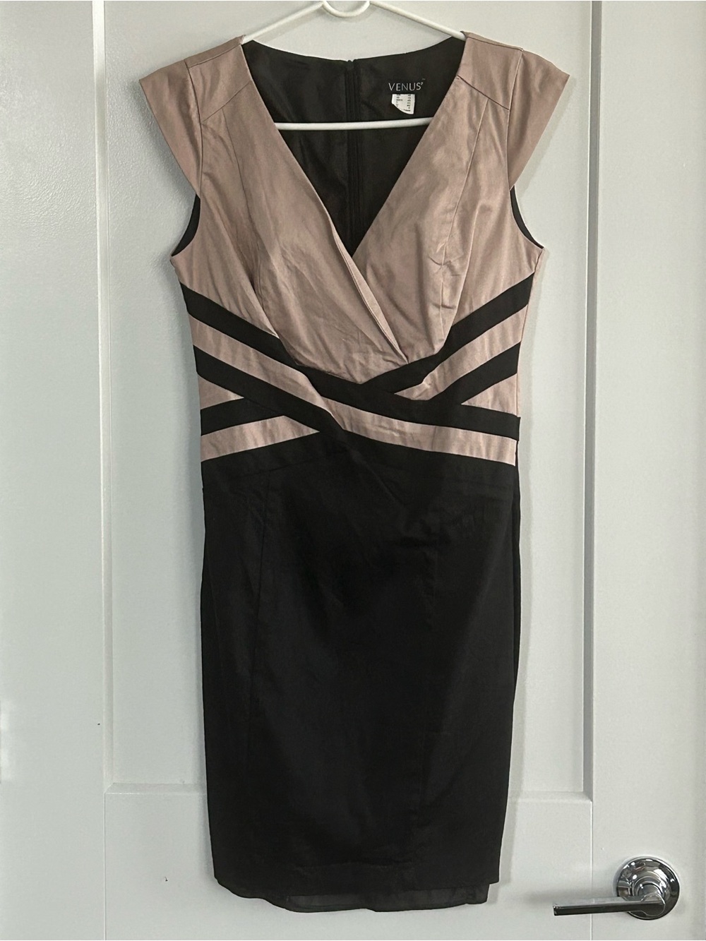 The Television Dress in Taupe and Black - Size 6